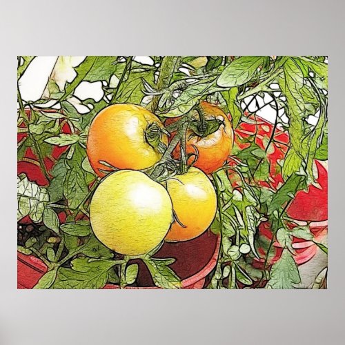 Garden Fresh Heirloom Tomatoes Poster