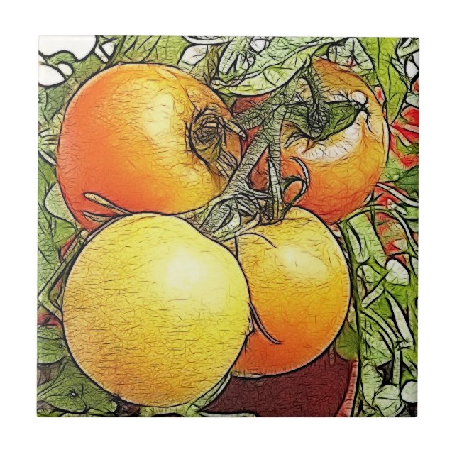 Garden Fresh Heirloom Tomatoes Tile (Front)