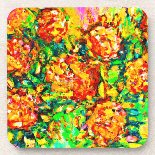 Garden Fresh Patterns Art Beverage Coaster (Front)