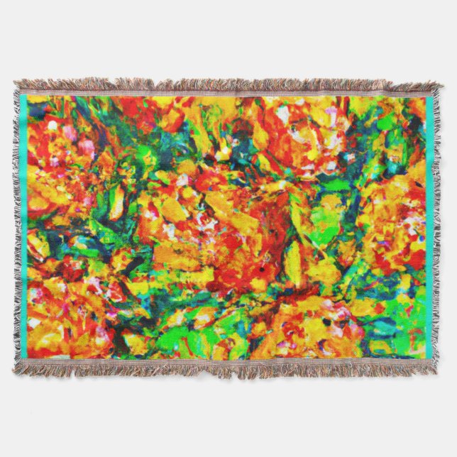 Garden Fresh Patterns Art Throw Blanket (Front)