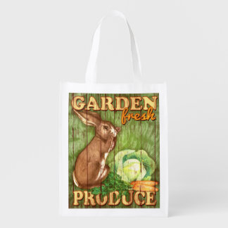 Garden Fresh Produce, bunny, grocery bag