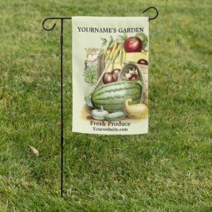 Garden Fresh Produce Template Garden Flag