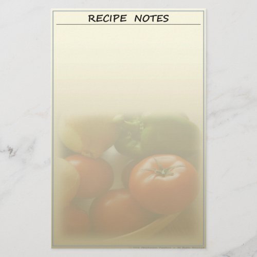 Garden Fresh Recipe Stationery