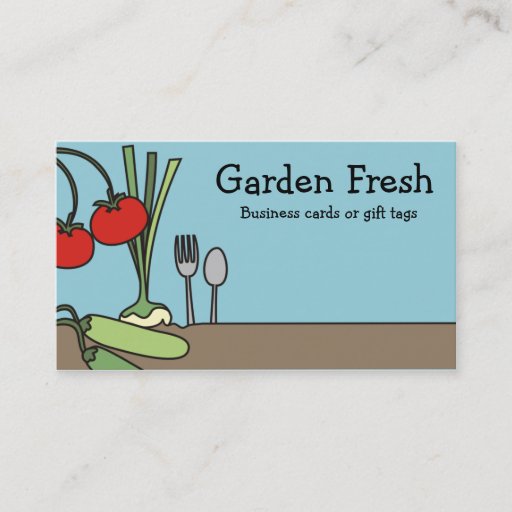 Customizable garden fresh vegetables vegan cooking business ... business card template
