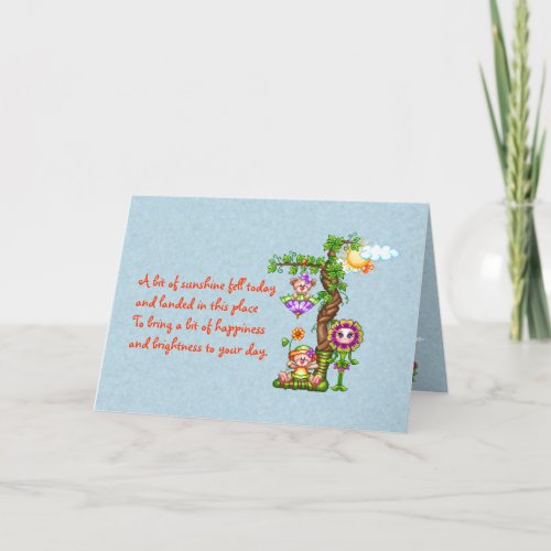 Garden Friends Pixel Art Card