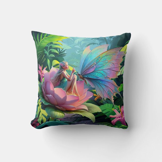 Garden Friends Throw Pillow (Front)