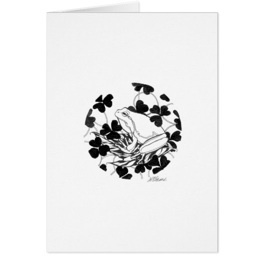 Garden Frog & Clover Cards (Front)