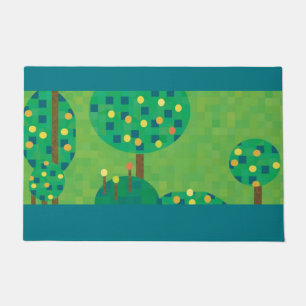 Garden fruit trees doormat