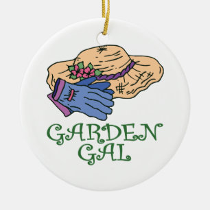 Garden Gal Ceramic Ornament