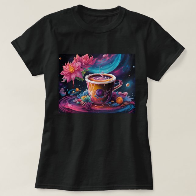 Garden Galaxy Coffee T-Shirt (Design Front)