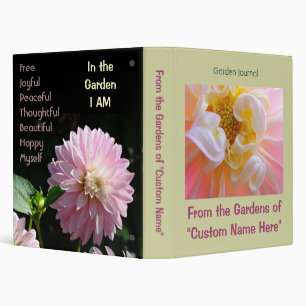 Garden Gardening Gardener Custom Binder Floral