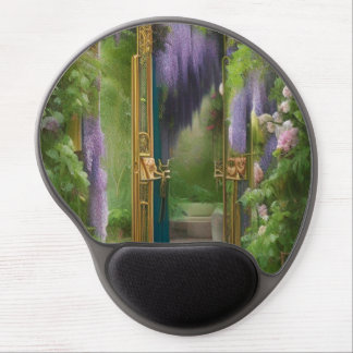 Garden Gate and Wisteria Gel Mouse Pad