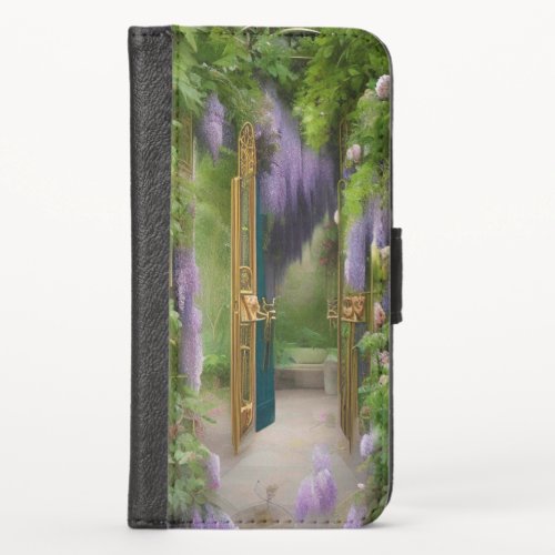 Garden Gate and Wisteria   iPhone X Wallet Case