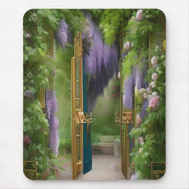Garden Gate and Wisteria  Mouse Pad (Front)
