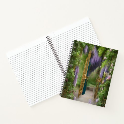 Garden Gate and Wisteria  Notebook