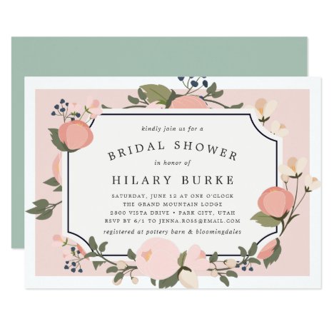 Garden Gate Bridal Shower Invitation | Blush