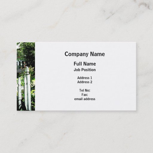 Customizable Garden Gate Business Cards