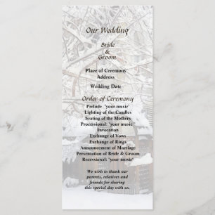Garden Gate in Winter Wedding Program