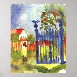 Garden Gates, famous painting by August Macke Poster