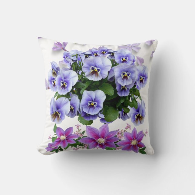 Garden Gathering Throw Pillow (Front)