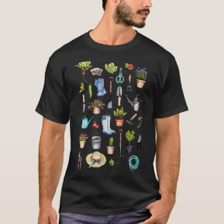 Garden Gear - Spring Gardening Pattern W Garden To T-Shirt