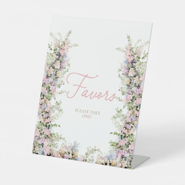 Garden Girl Baby Shower Favors Sign (Front)