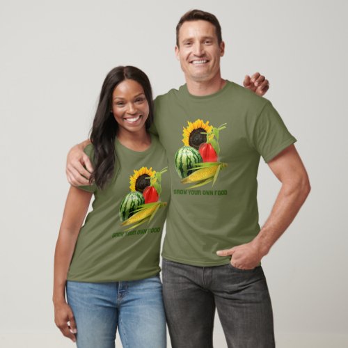 Garden Girl Grow Food  Vegetable Fruit  T_Shirt
