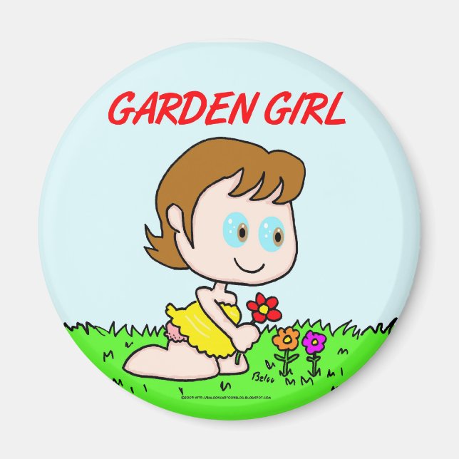 Garden Girl Magnet (Front)