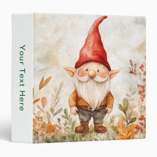 Garden Gnome 3 Ring Binder