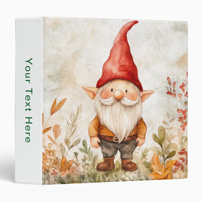 Garden Gnome 3 Ring Binder (Front/Spine)