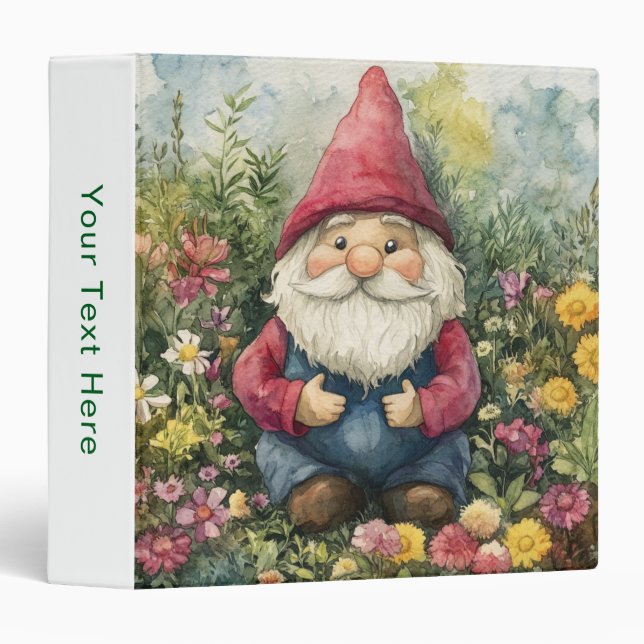 Garden Gnome 3 Ring Binder (Front/Spine)