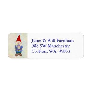 Garden Gnome address label