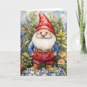 Garden Gnome Birthday Card