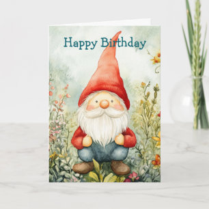Garden Gnome Birthday Card