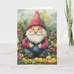 Garden Gnome Birthday Card