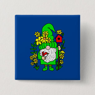 Garden Gnome  Button