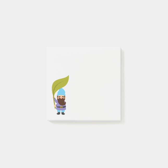 Garden gnome cute gardening theme post-it notes (Front)
