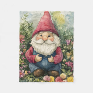 Garden Gnome Fleece Blanket
