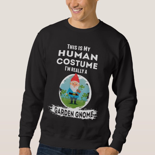 Garden Gnome Halloween Costume Human Costume Sweatshirt (Front)