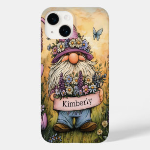 Garden Gnome Illustration with Customizable Banner Case-Mate iPhone 14 Case