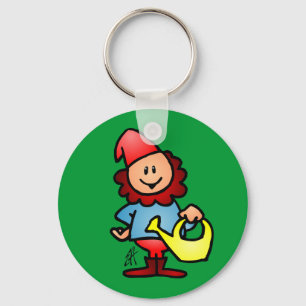 Garden gnome keychain