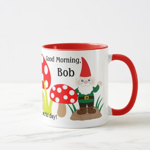 Garden Gnome Mushroom Customize Coffee Cup Mug