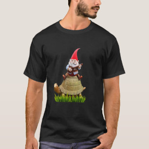 Garden Gnome on Turtle T-Shirt