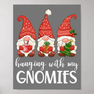 Garden Gnome Pajamas Christmas - Hanging With My Poster