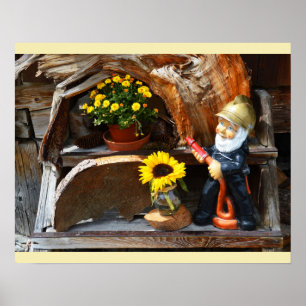 Garden gnome poster