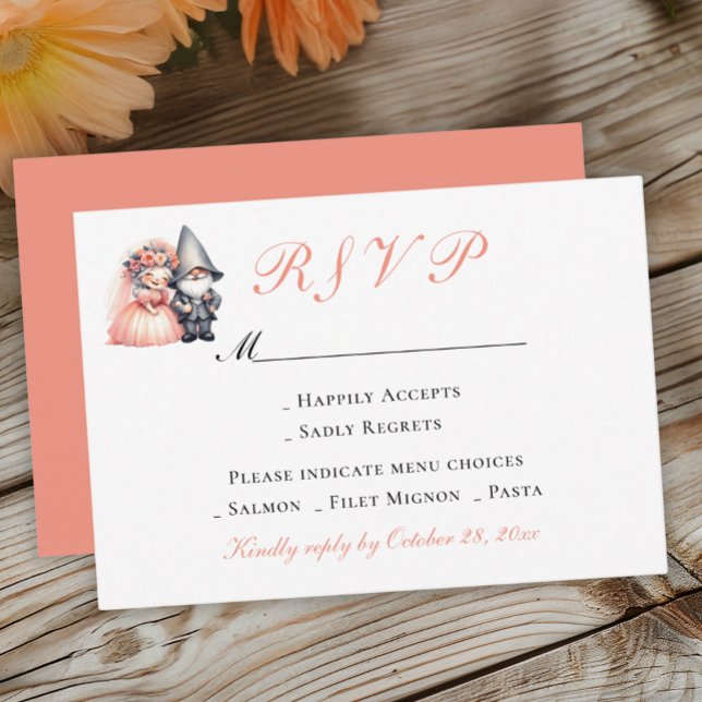 Garden Gnome Wedding RSVP | Orange Woodland Summer (Creator Uploaded)