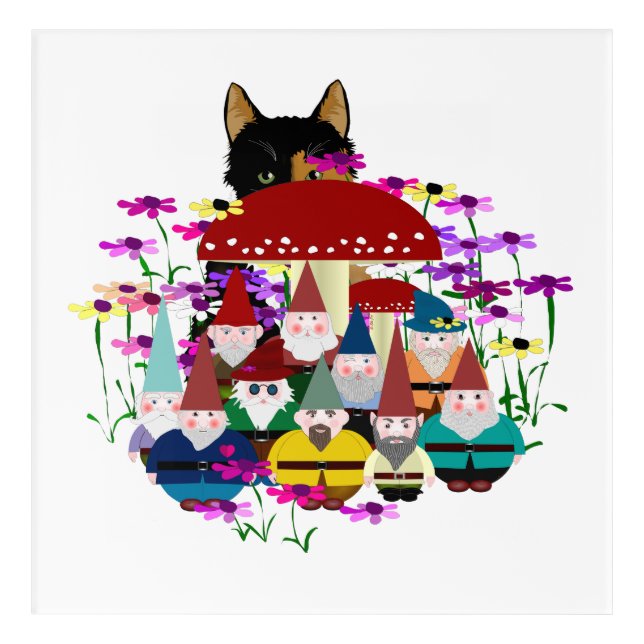 Garden Gnomes Acrylic Art (Front)