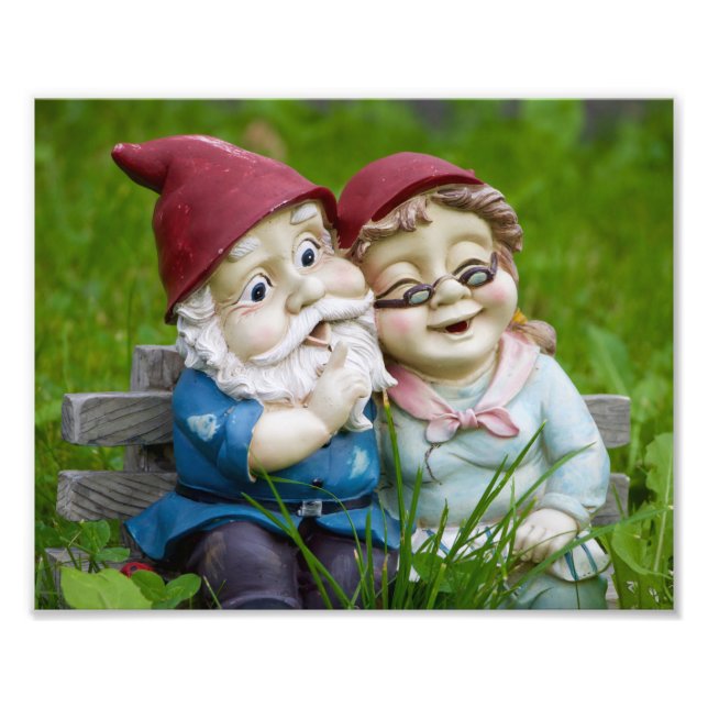 Garden Gnomes Couple Photo Print (Front)