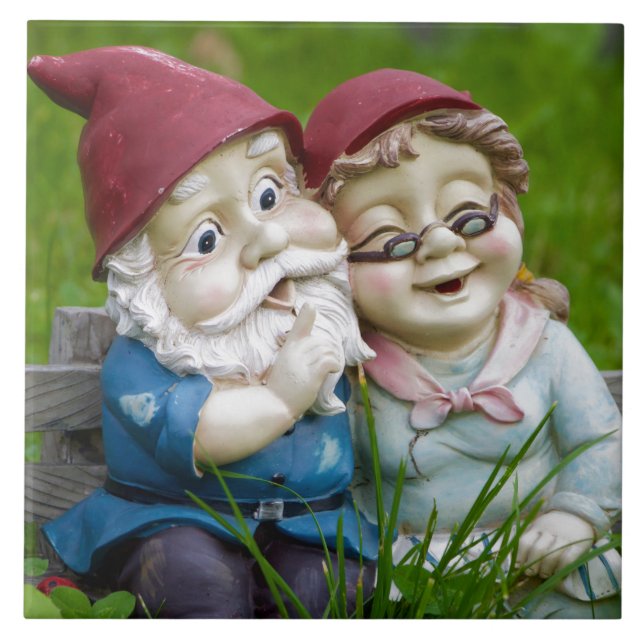 Garden Gnomes Couple Tile (Front)