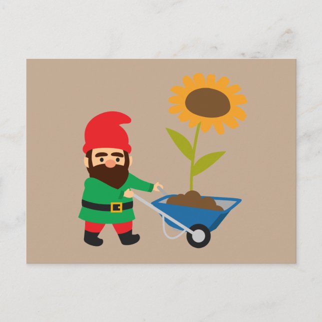 Garden Gnomes cute and colorful Postcard (Front)